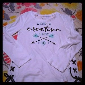 Justice girls side lace shirt